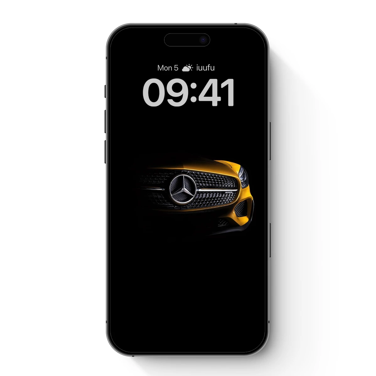 Golden Mercedes Emblem in Shadow