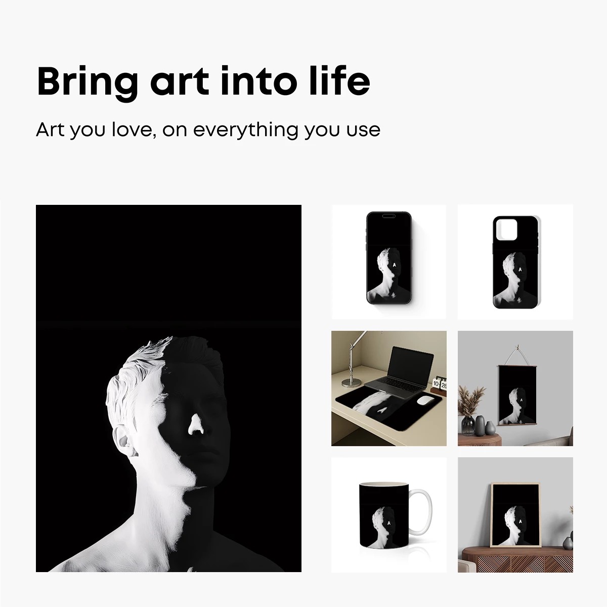 Dual Identity: Monochrome Portrait Fusion - Image 2