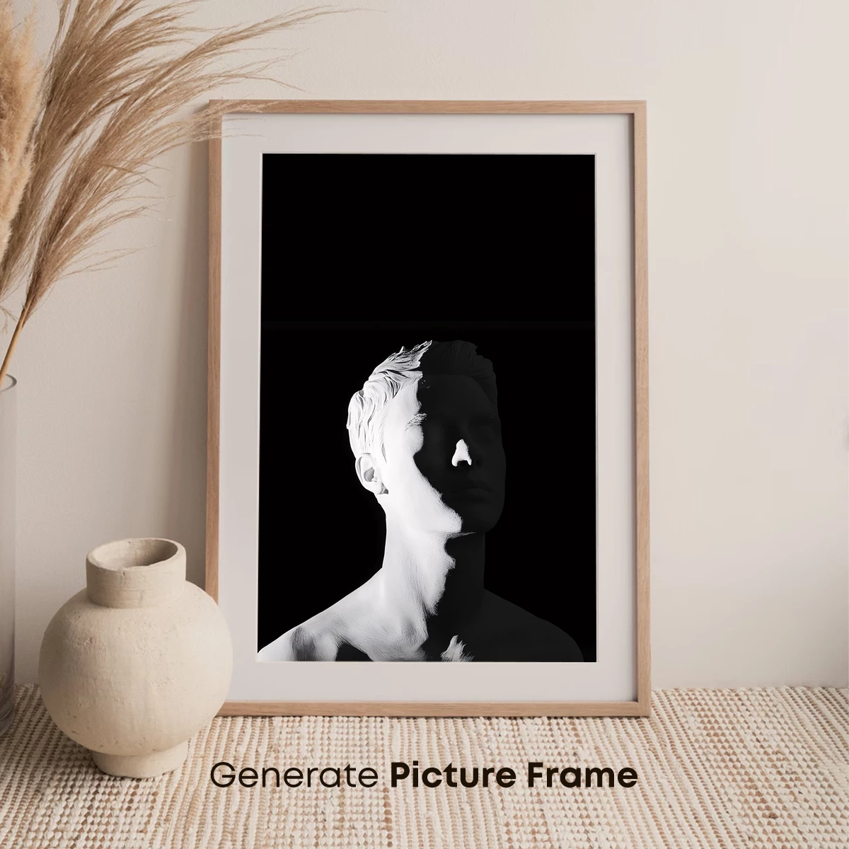 Dual Identity: Monochrome Portrait Fusion - Image 7