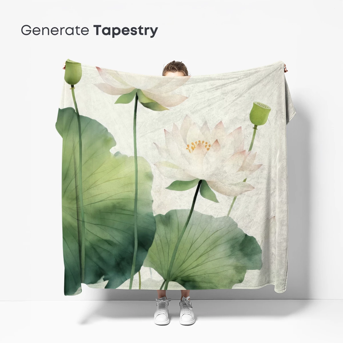 Elegant Lotus Serenity: Watercolor Harmony - Image 5