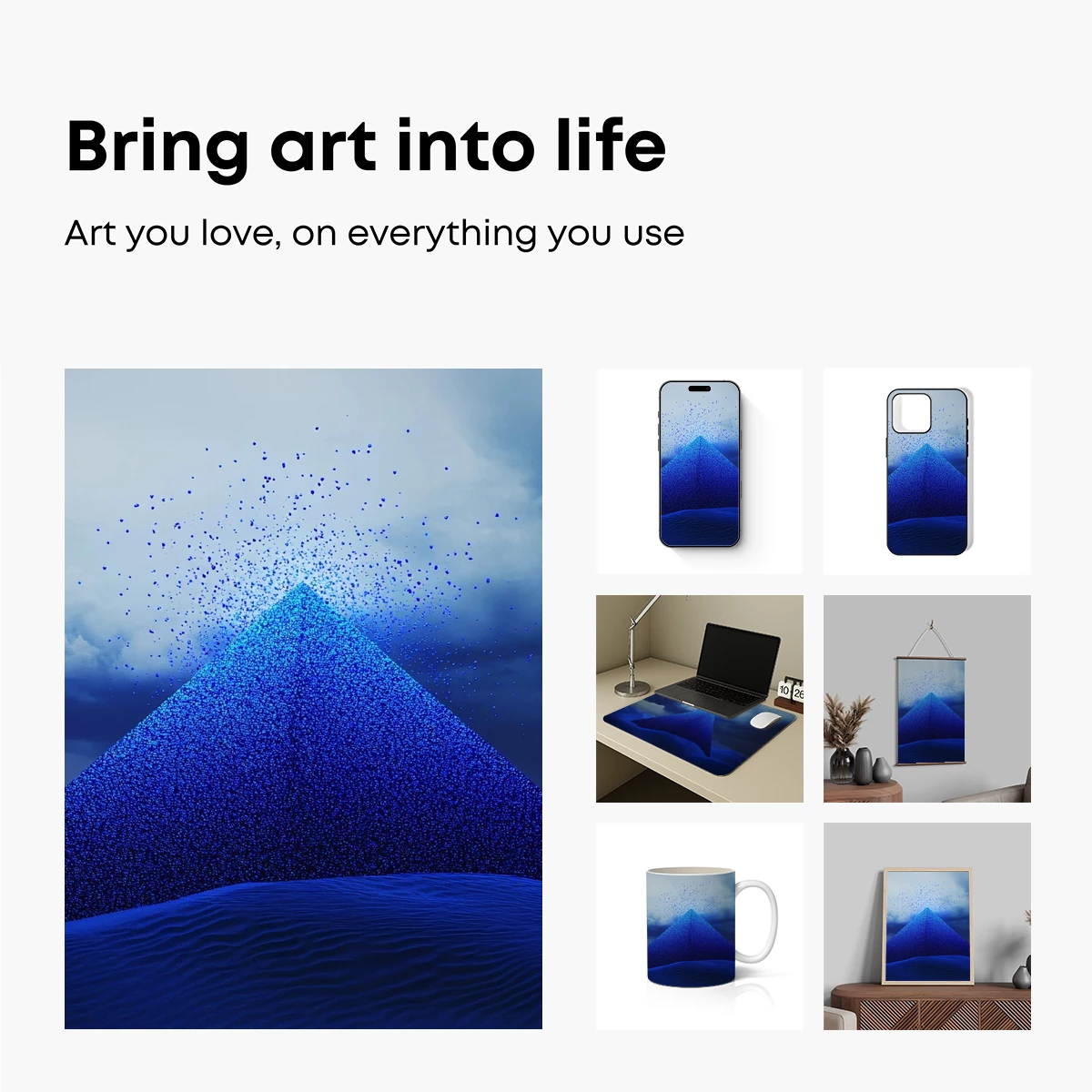 Blue Pyramid Eruption: A Surreal Desert Odyssey - Image 2