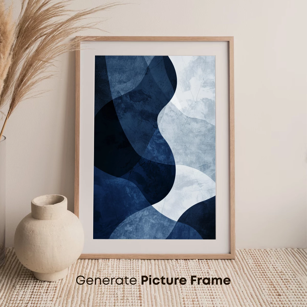 Ethereal Blue Waves: Abstract Fluidity - Image 7