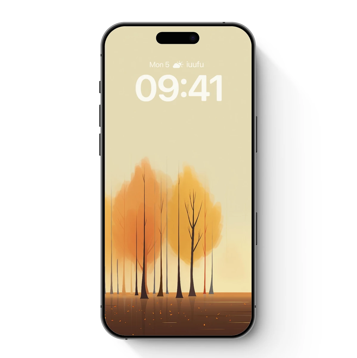 Autumnal Serenity: Bare Trees Reflecting in Calm Waters