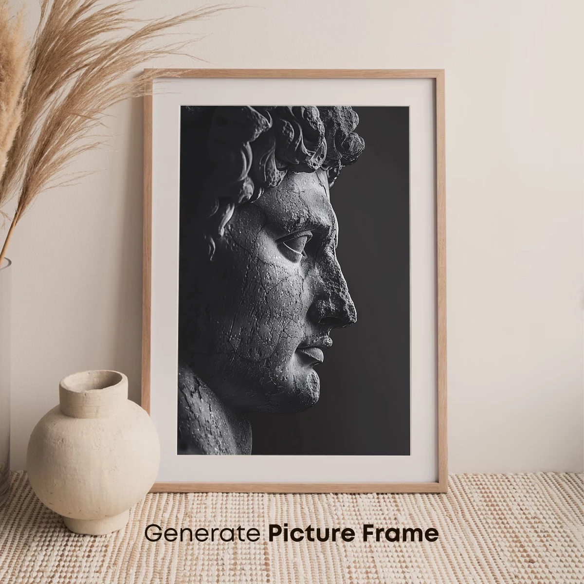 Eternal Marble Profile: Classical Sculpture's Timeless Gaze - Image 7