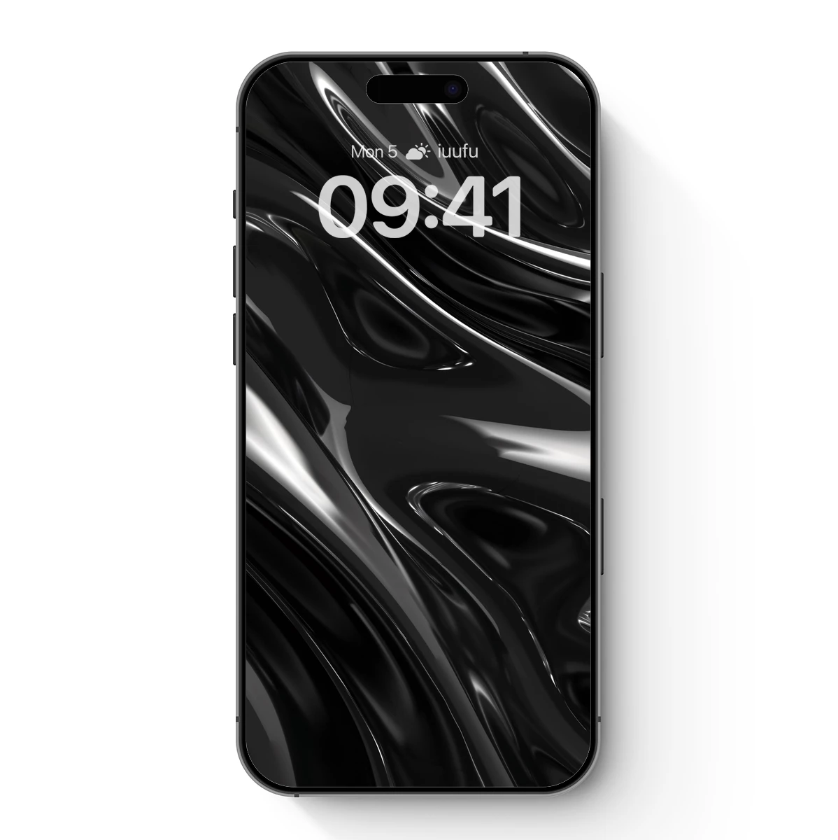 Elegant Black Silk Waves