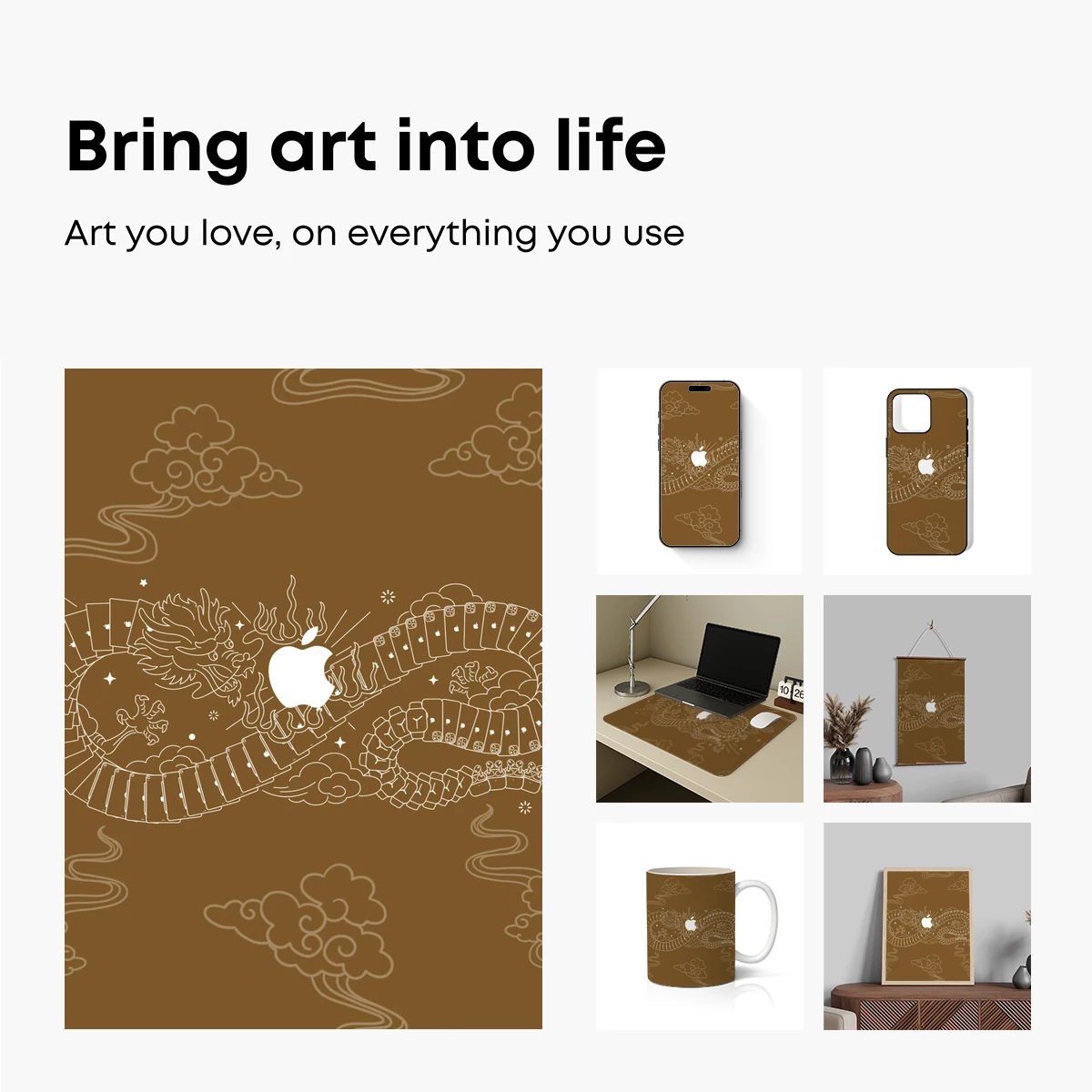 Apple-Emblazoned Dragon: Mythical Tech Fusion - Image 2