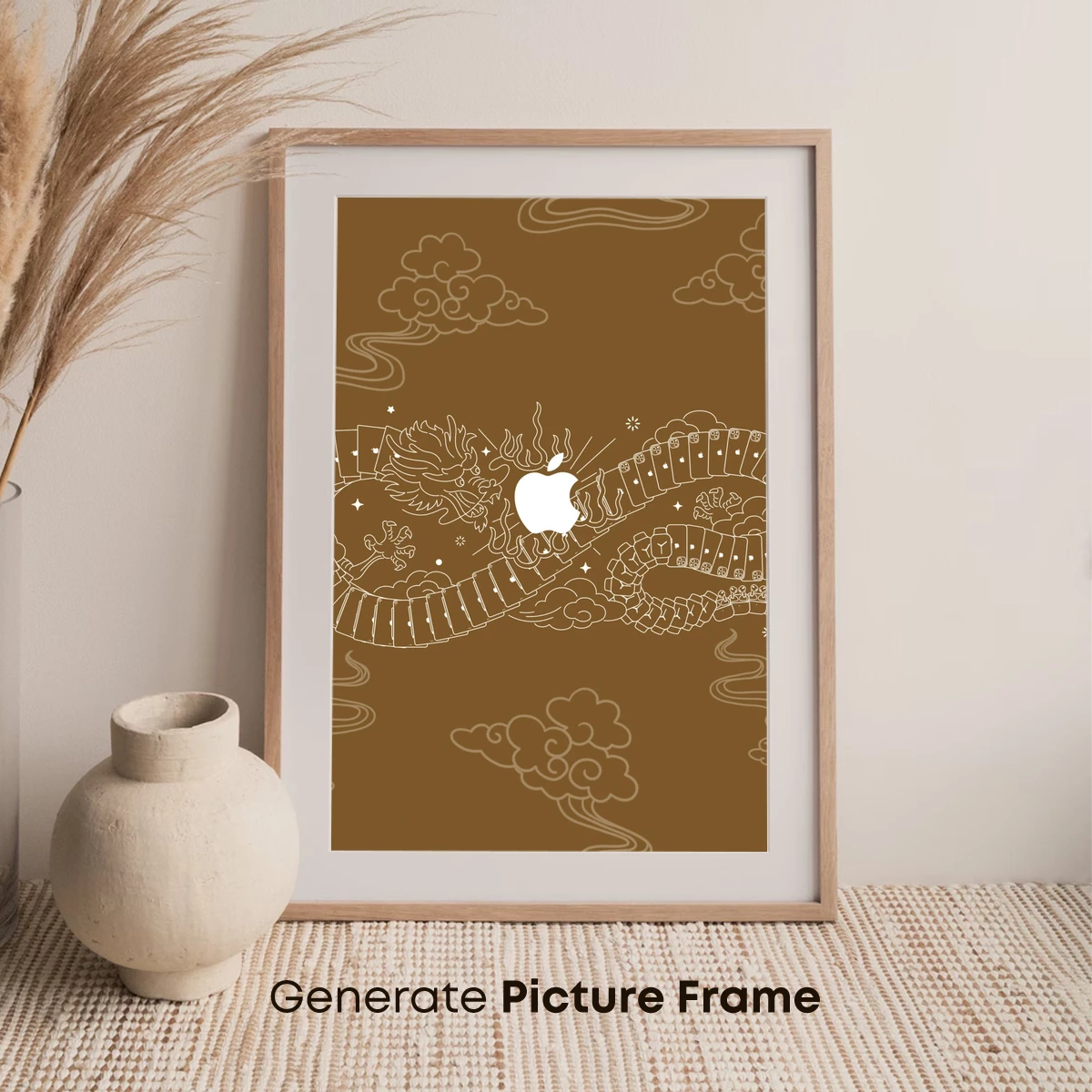 Apple-Emblazoned Dragon: Mythical Tech Fusion - Image 7