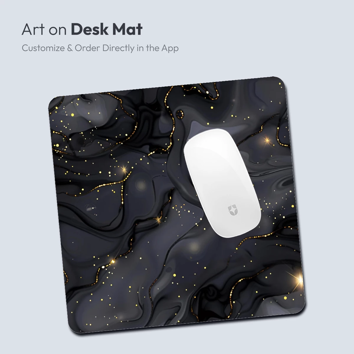 Ethereal Midnight Waves: Golden Stars on Dark Flow - Image 4