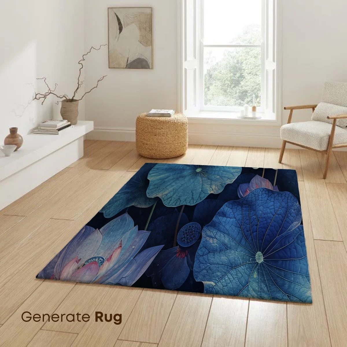 Ethereal Lotus Symphony in Midnight Blues - Image 6