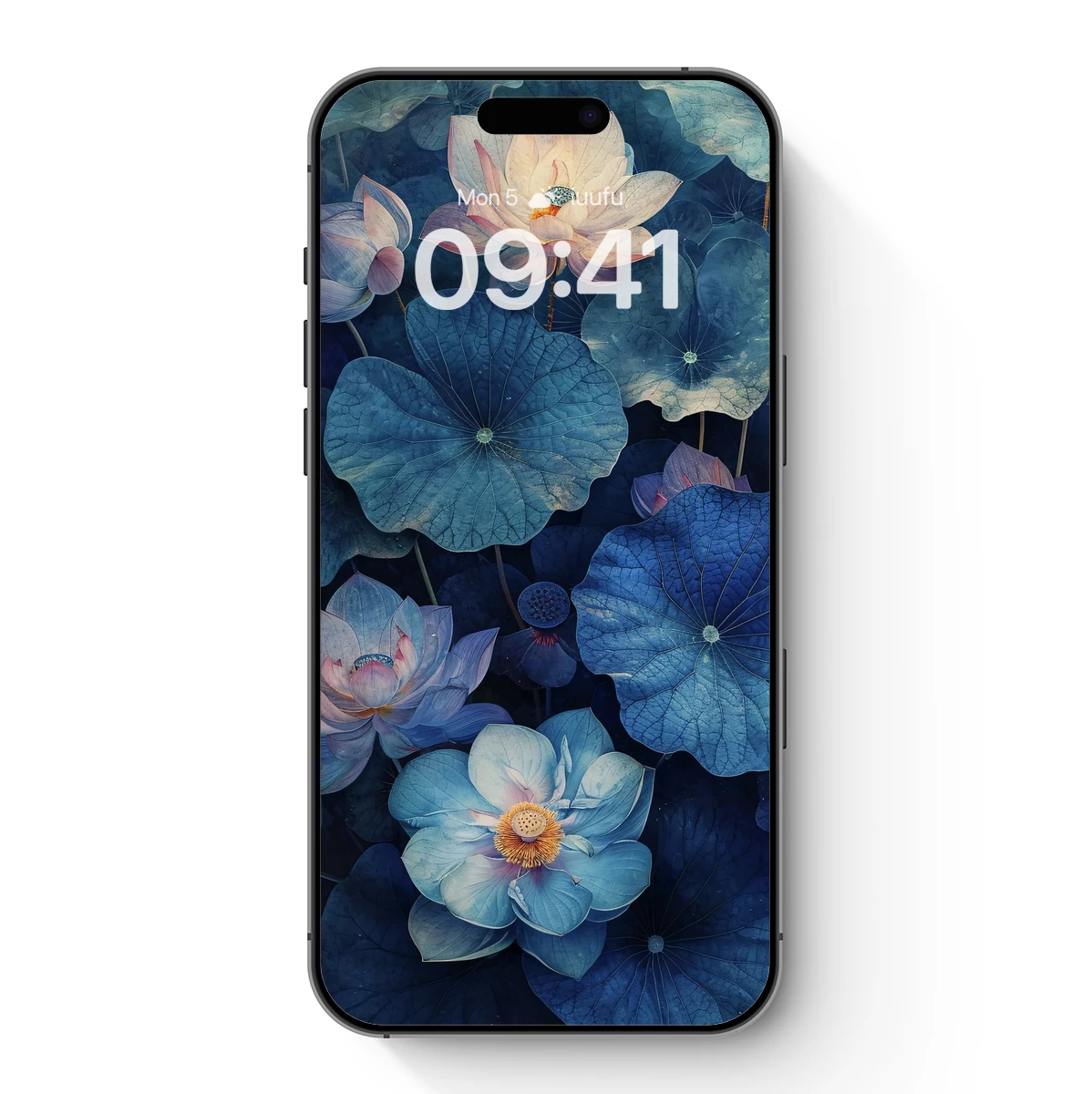 Ethereal Lotus Symphony in Midnight Blues