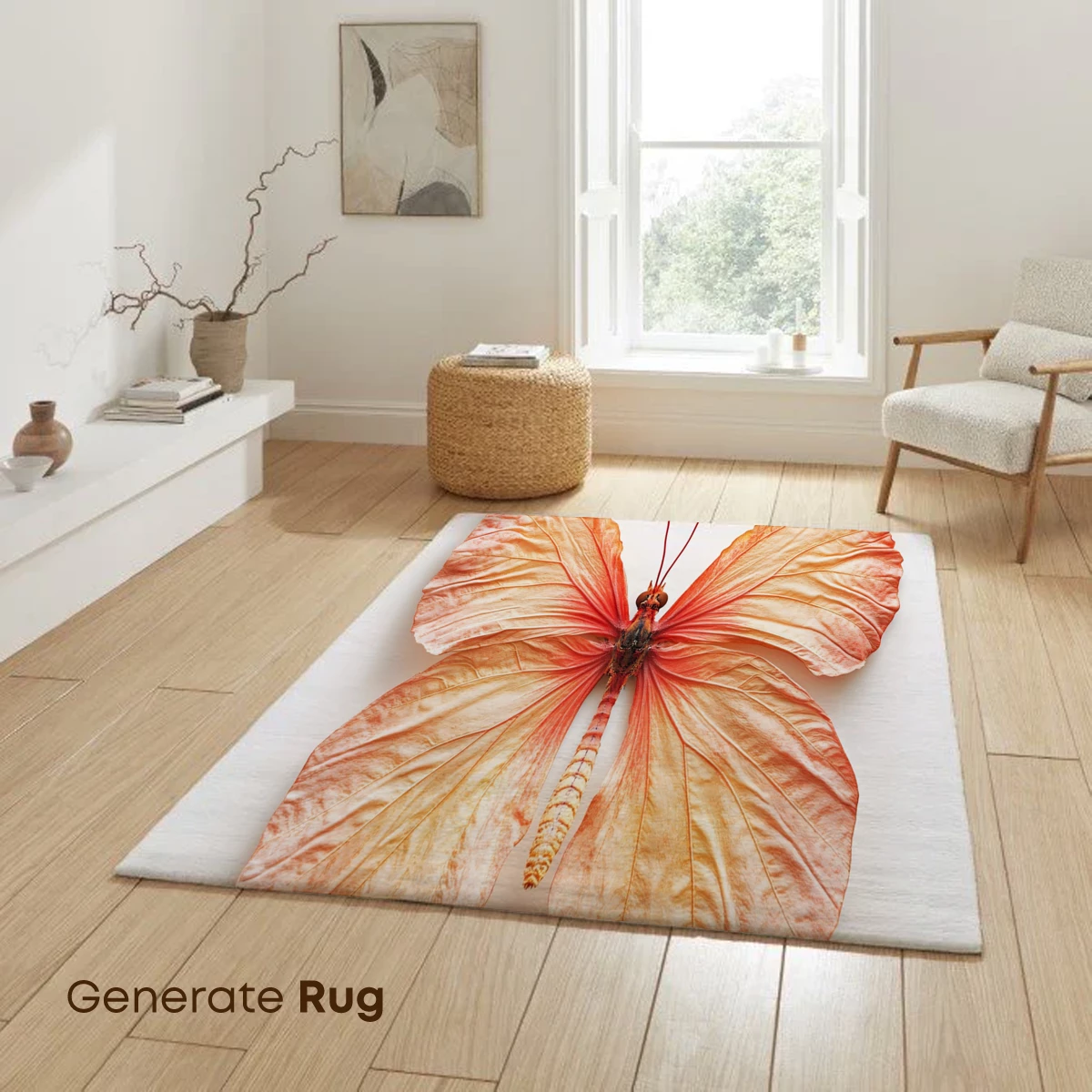 Hibiscus Butterfly: Floral Fusion Art - Image 6