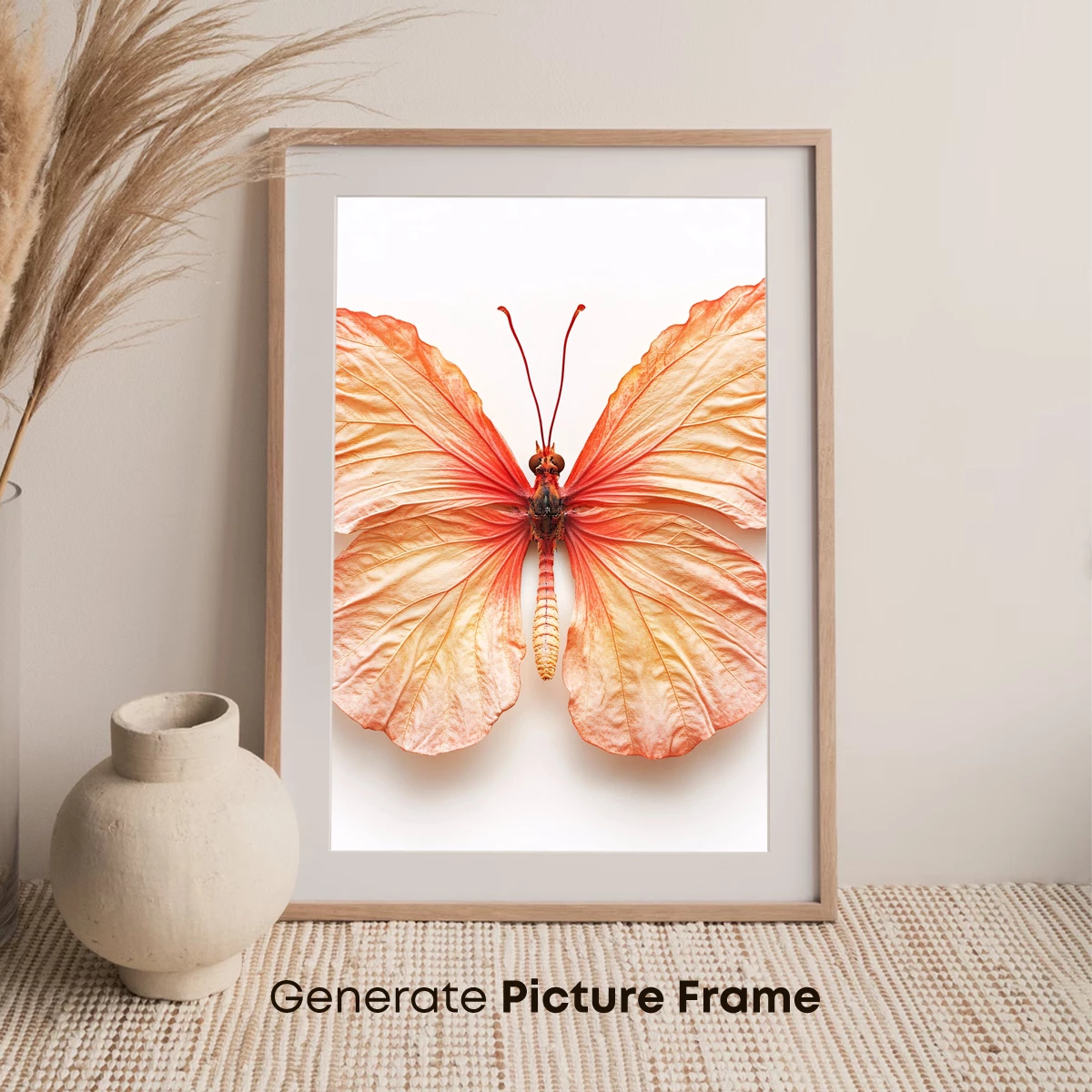 Hibiscus Butterfly: Floral Fusion Art - Image 7