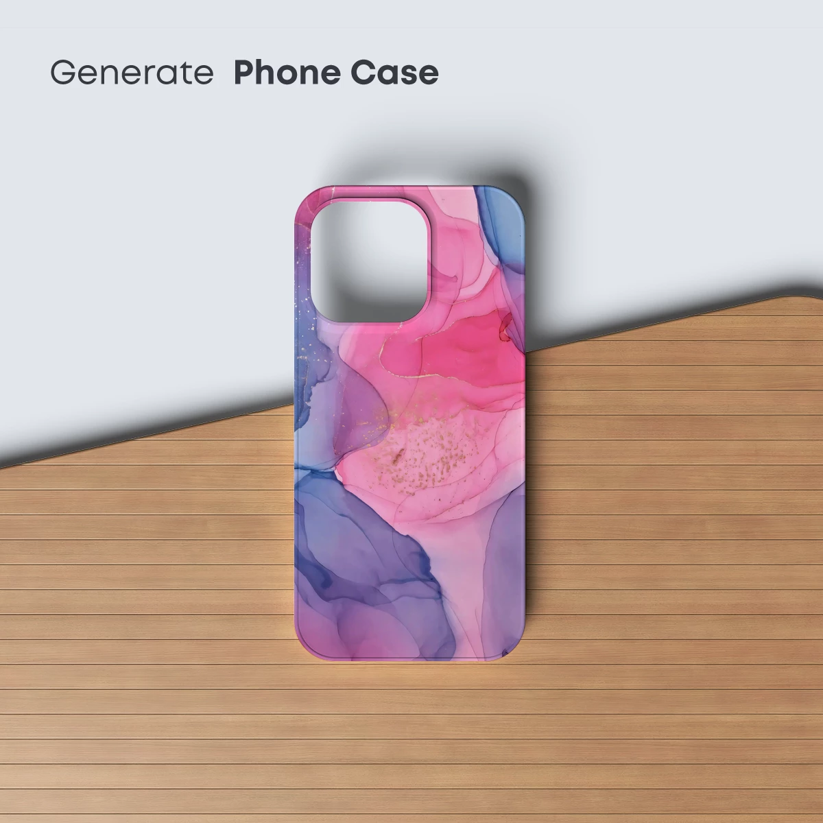 Ethereal Ink Blossom: Fusion of Pink and Blue Hues - Image 3