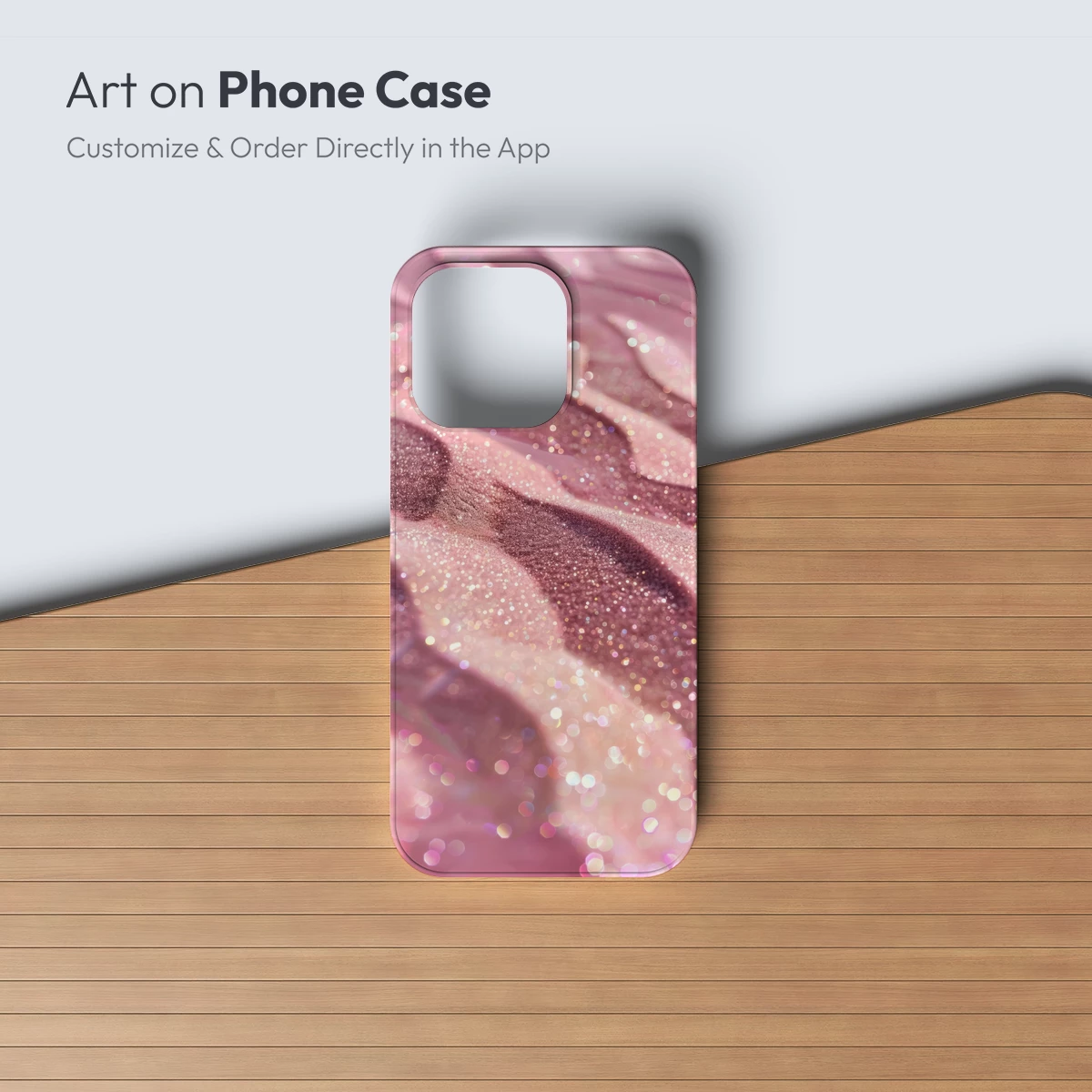 Glittering Pink Waves: A Textured Symphony - Image 3