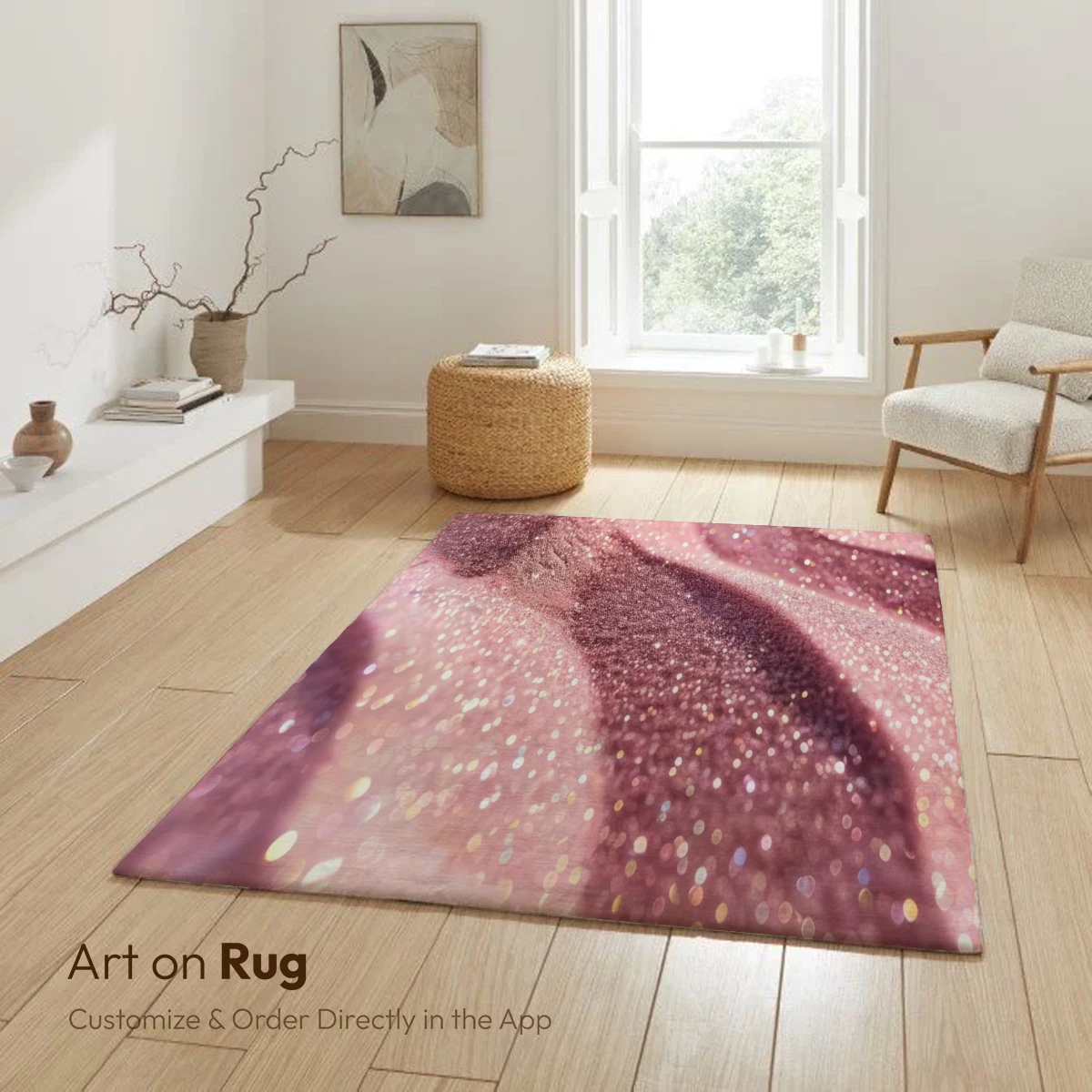 Glittering Pink Waves: A Textured Symphony - Image 6