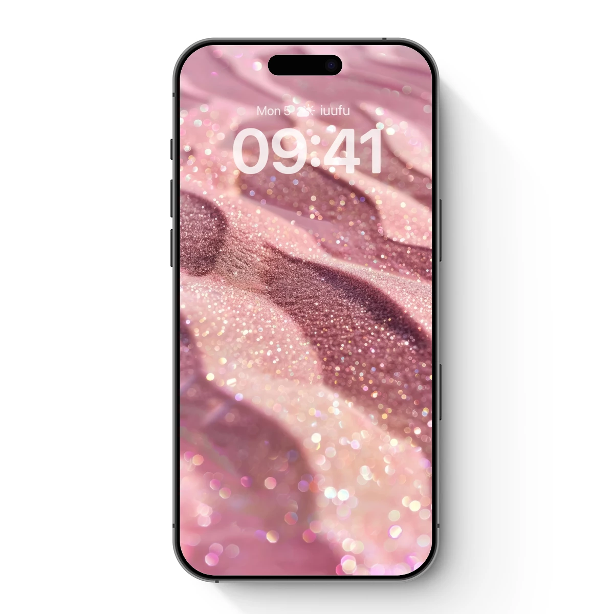 Glittering Pink Waves: A Textured Symphony