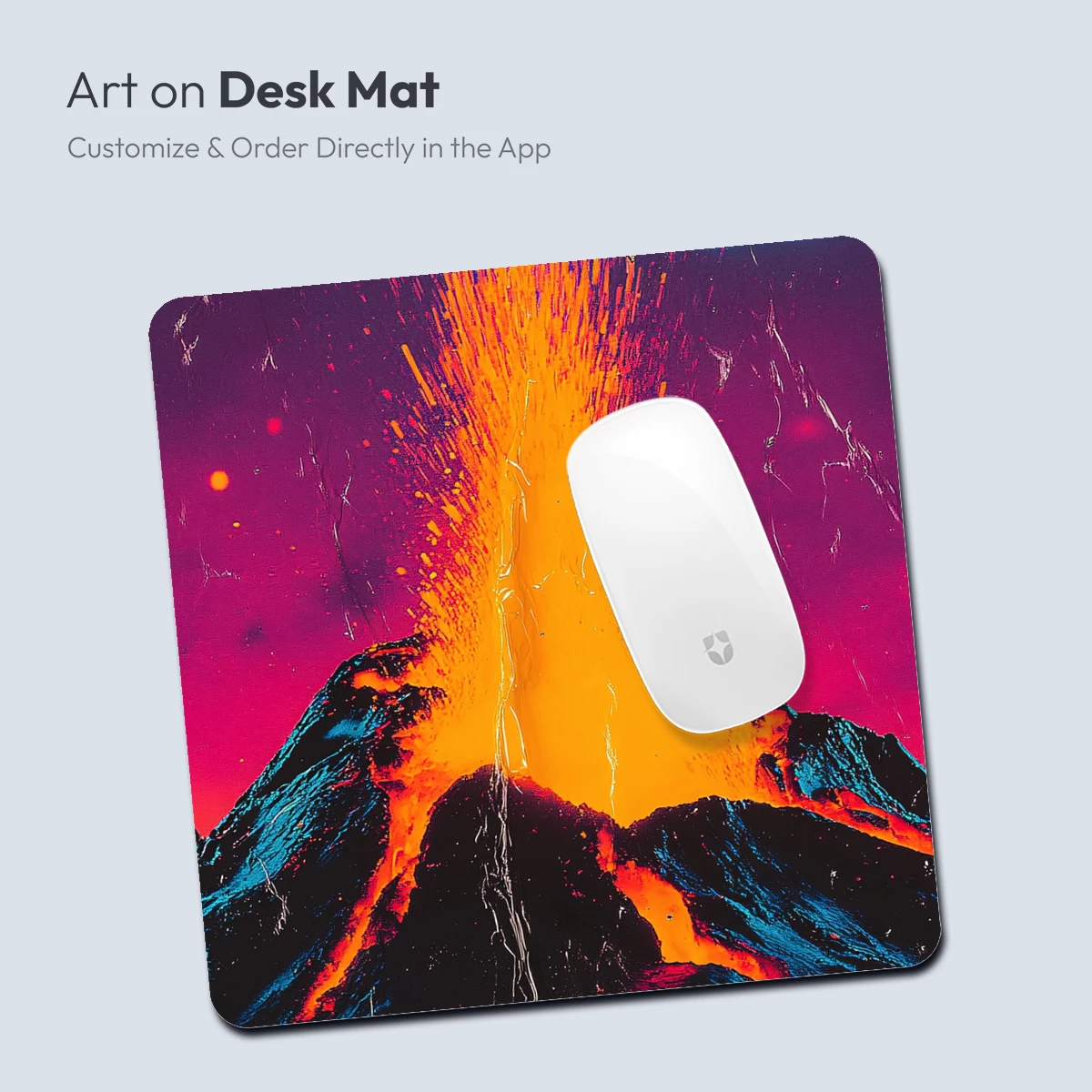 Erupting Volcano in Neon Dreamscape - Image 4