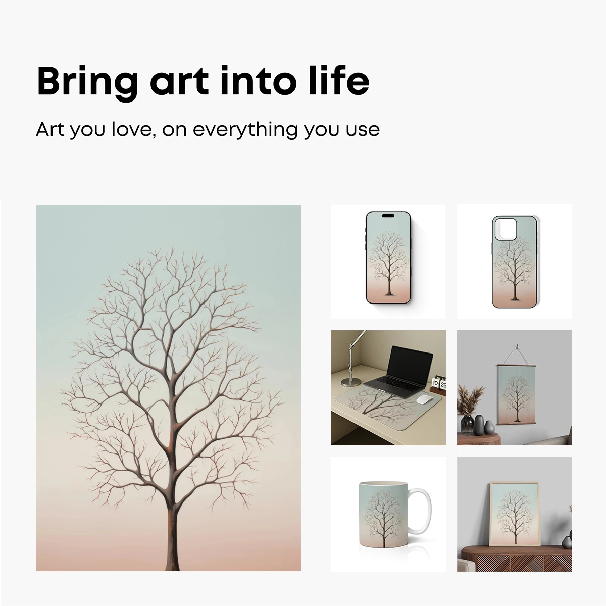 Bare Tree in Pastel Dawn