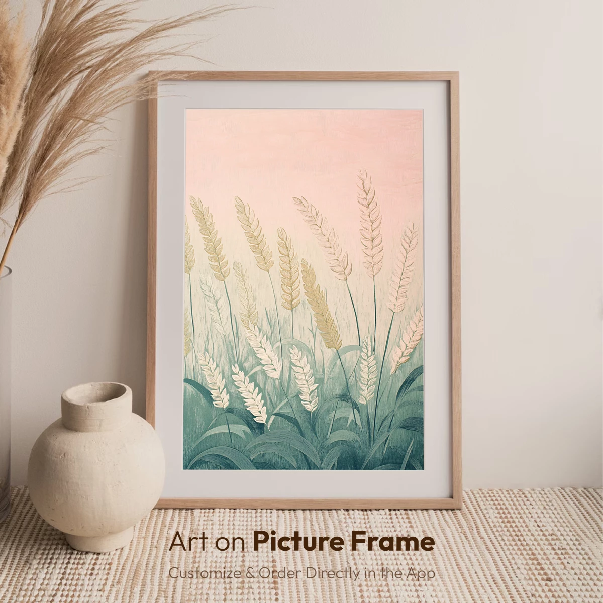 Golden Wheat Field Whispering in Pastel Hues - Image 7