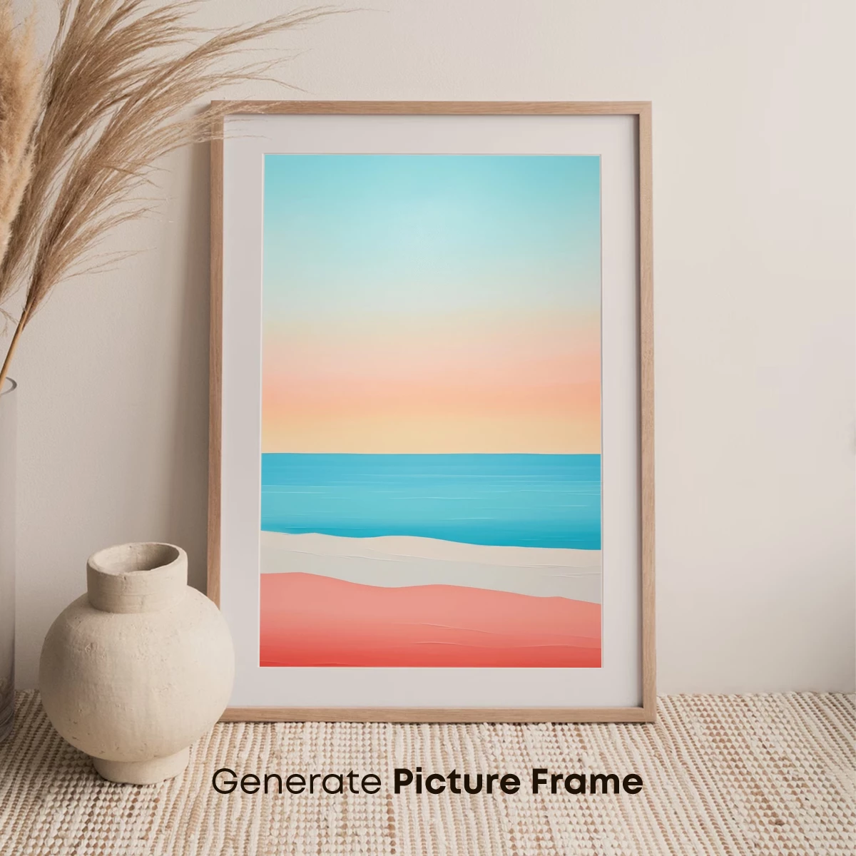 Desert Horizon: Coral Sands and Turquoise Skies - Image 7
