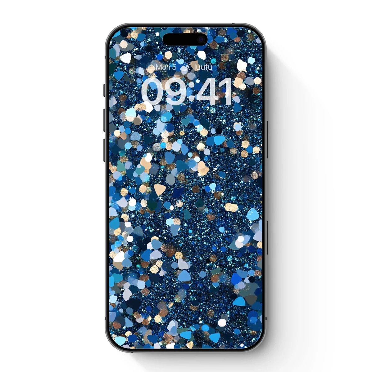 Blue Galaxy Confetti: Cosmic Sparkle Art
