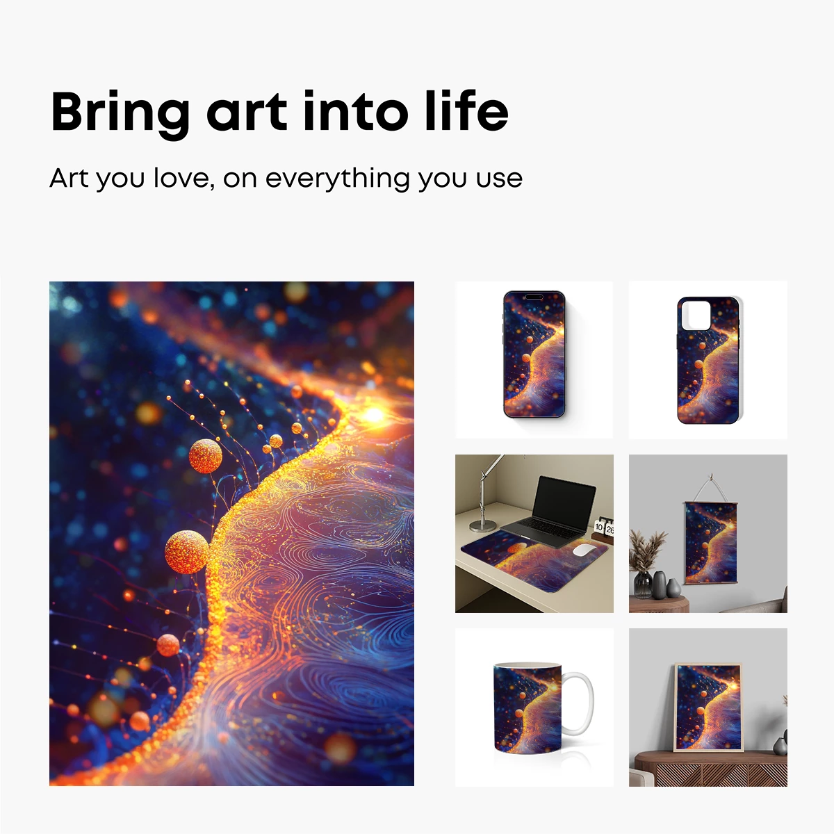 Cosmic Swirls and Glowing Spheres - Image 2