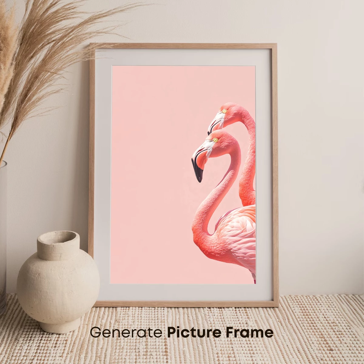 Elegant Flamingo Trio in Soft Pink Harmony - Image 7