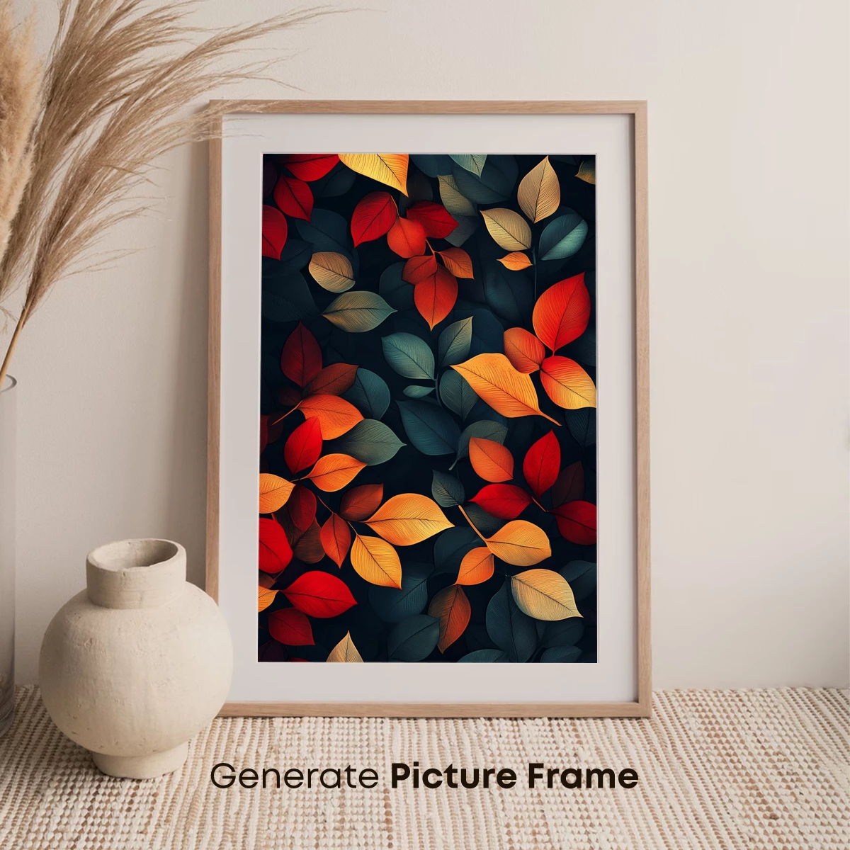 Autumn Symphony: Vibrant Leaves in Digital Harmony - Image 7