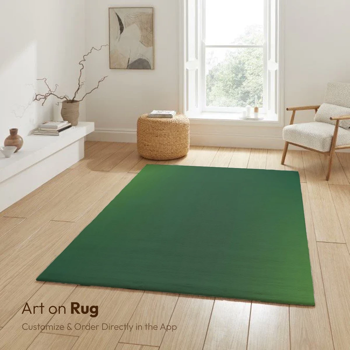 Gradient Serenity: Ethereal Green Haze - Image 6