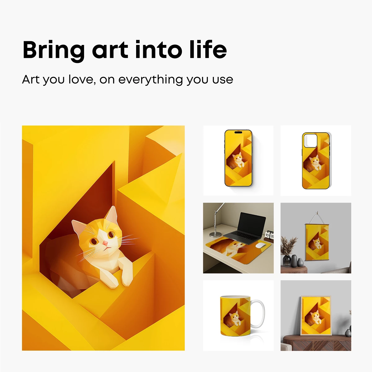 Geometric Cat in Golden Maze