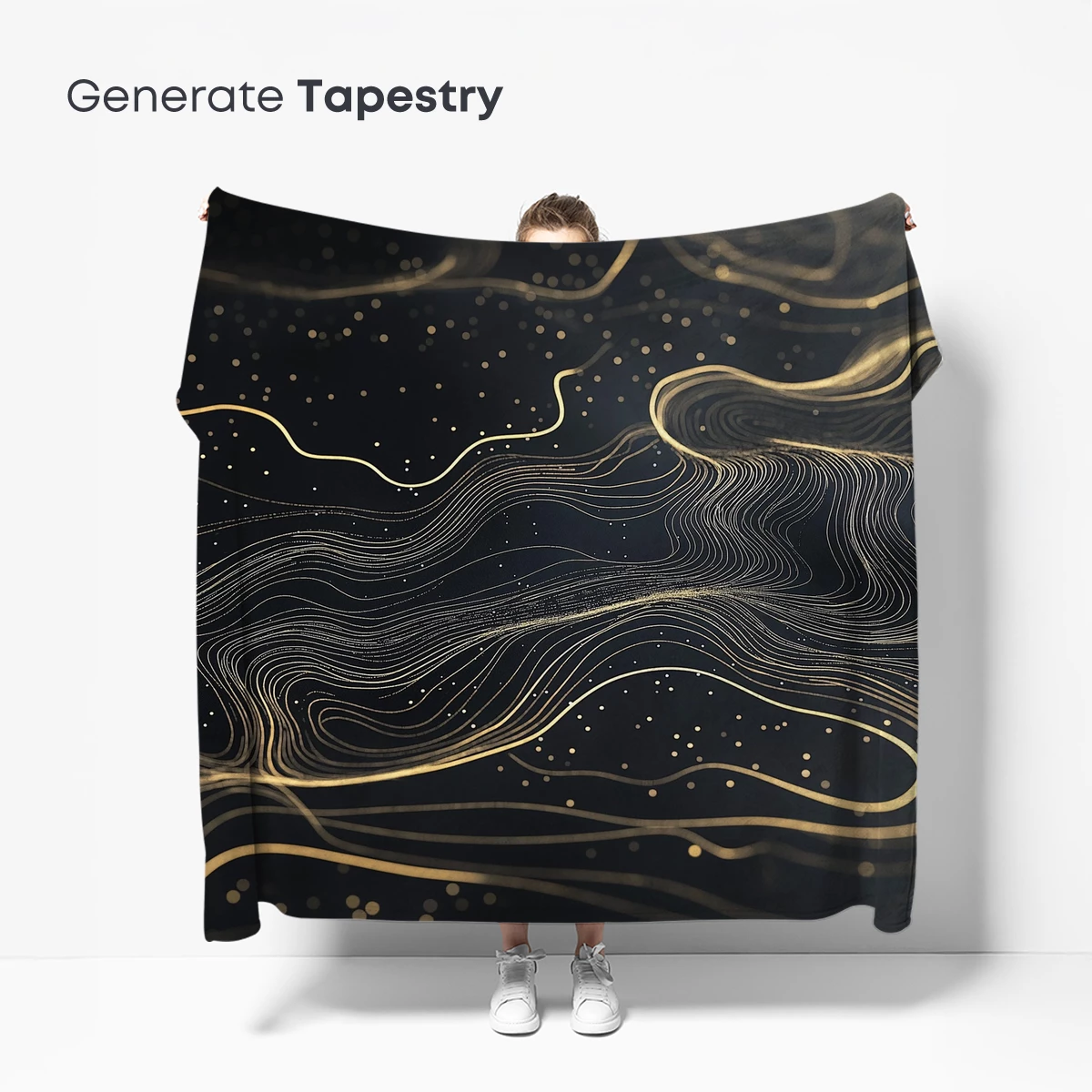 Golden Waves in Midnight Depths - Image 5