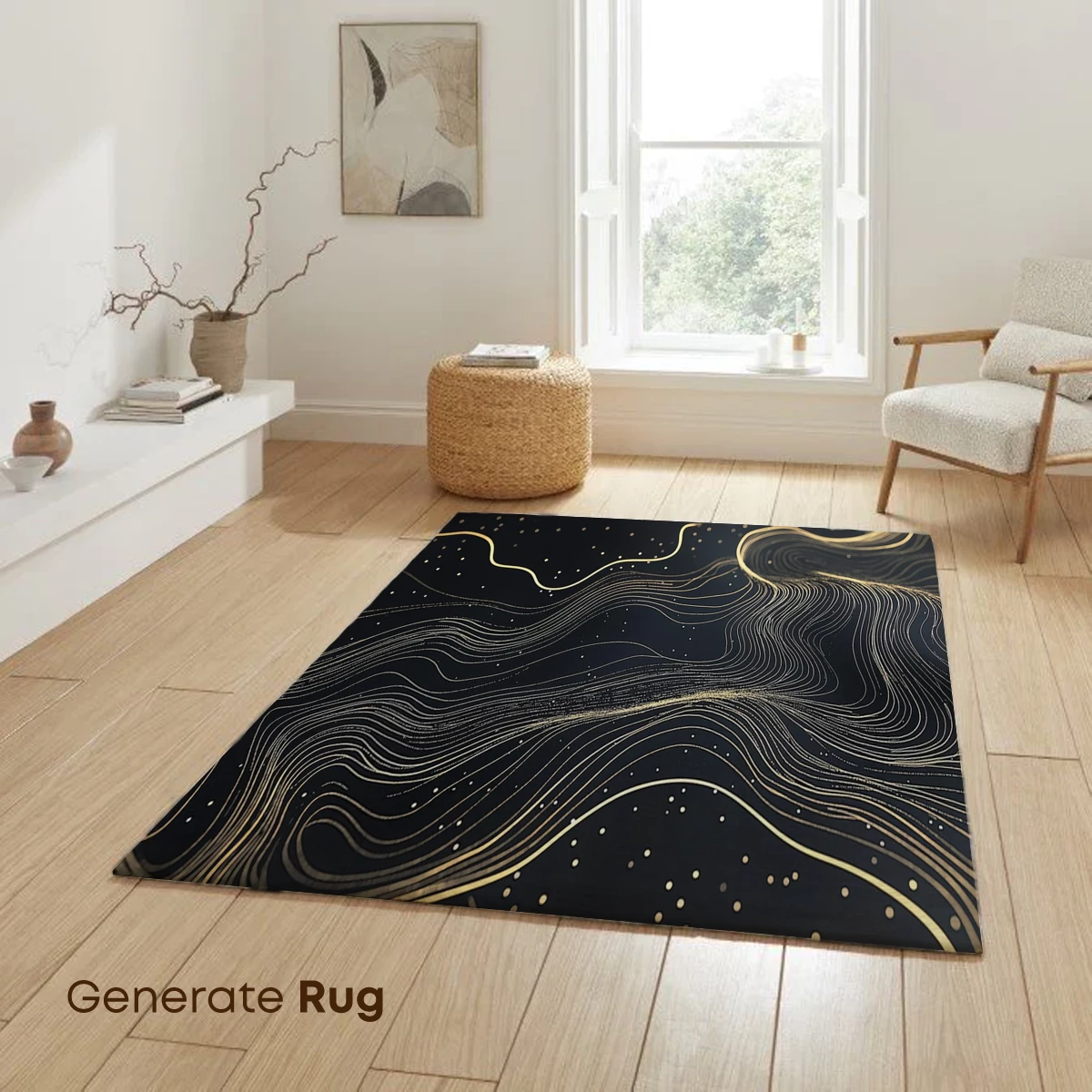 Golden Waves in Midnight Depths - Image 6