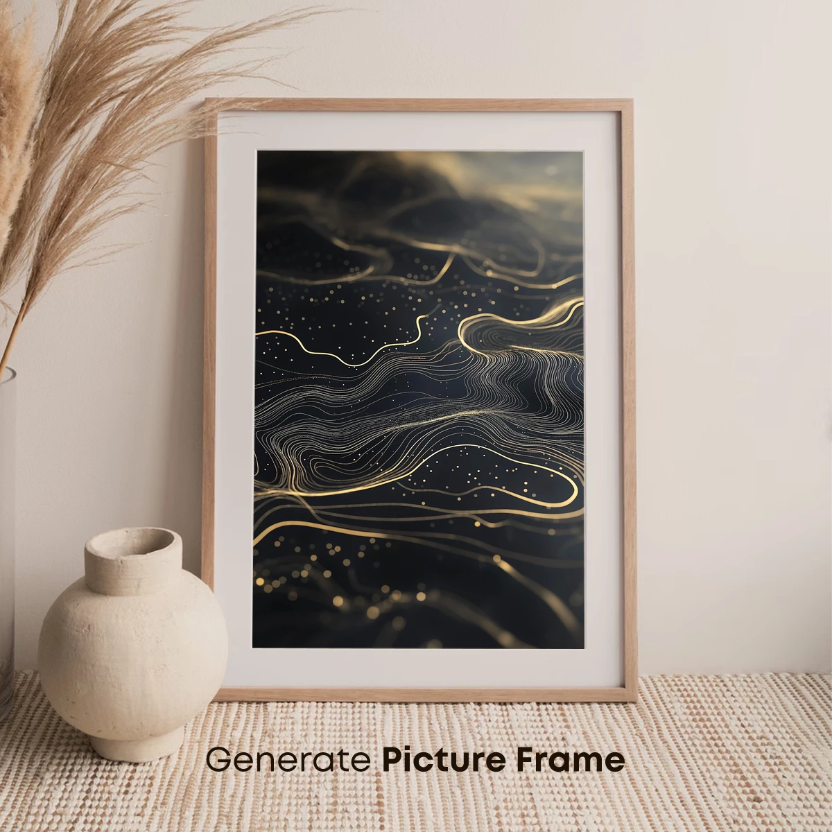 Golden Waves in Midnight Depths - Image 7