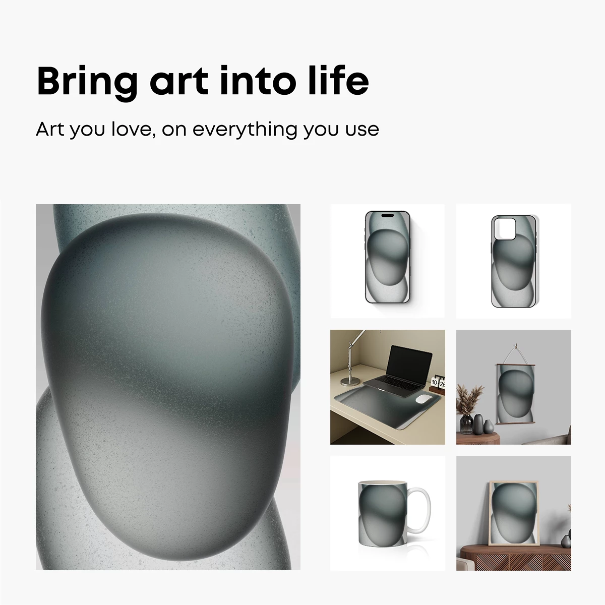 Ethereal Pebble Harmony: A Study in Soft Shadows - Image 2