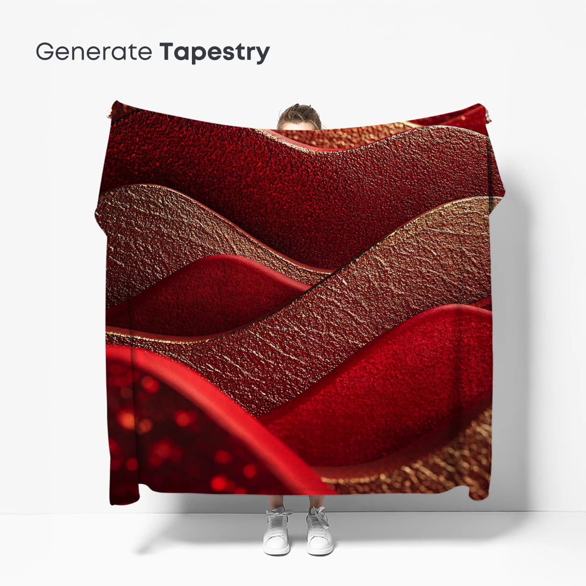 Crimson Waves: Textured Elegance in Motion - Image 5