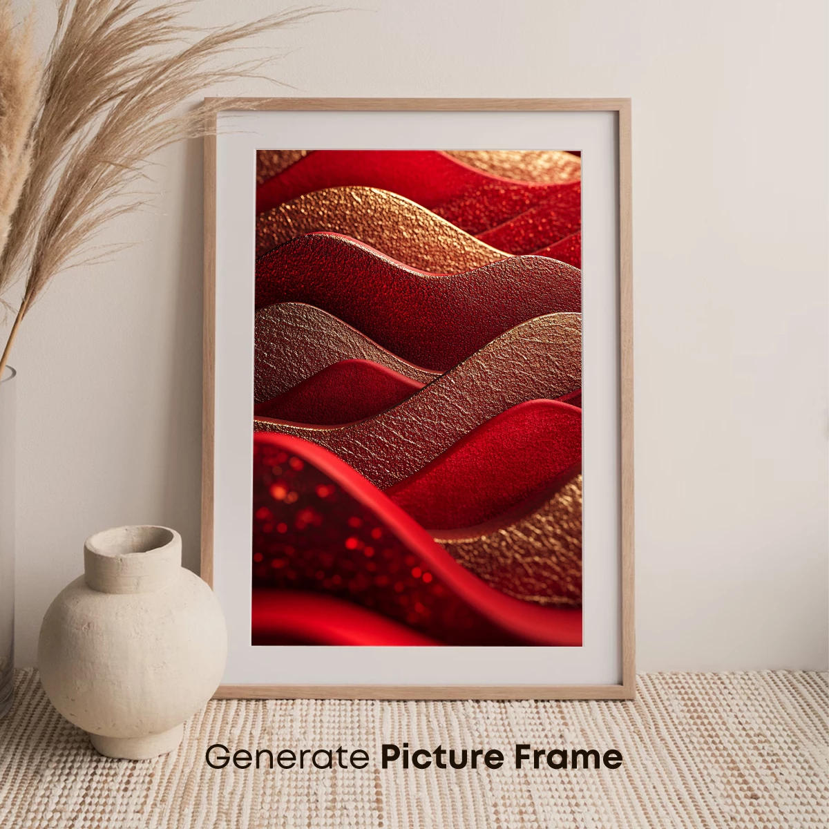 Crimson Waves: Textured Elegance in Motion - Image 7