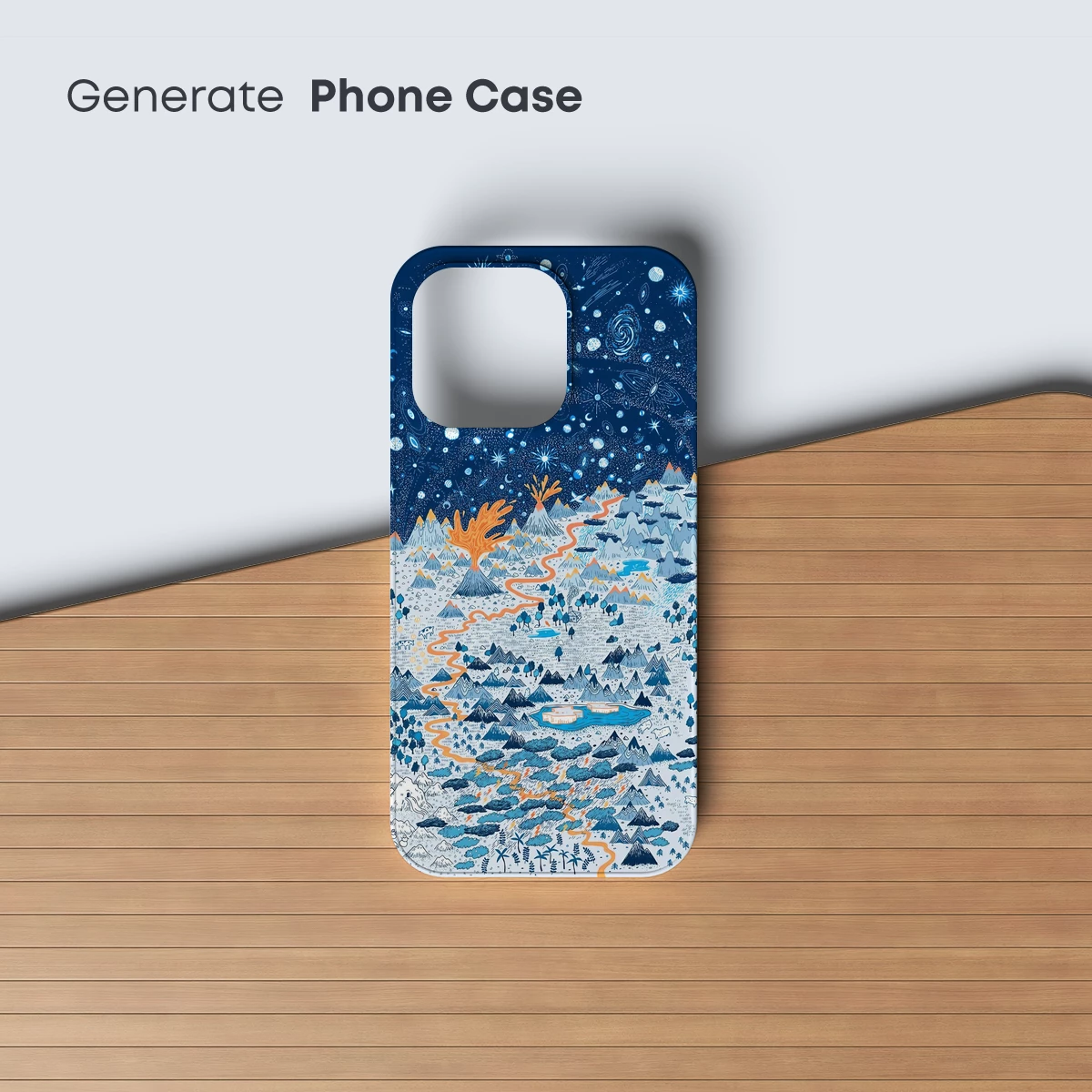 Cosmic Volcano: A Celestial Landscape Odyssey - Image 3