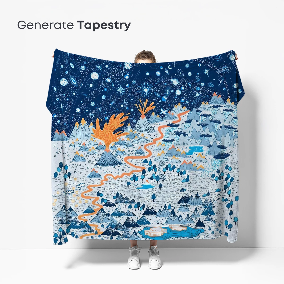 Cosmic Volcano: A Celestial Landscape Odyssey - Image 5