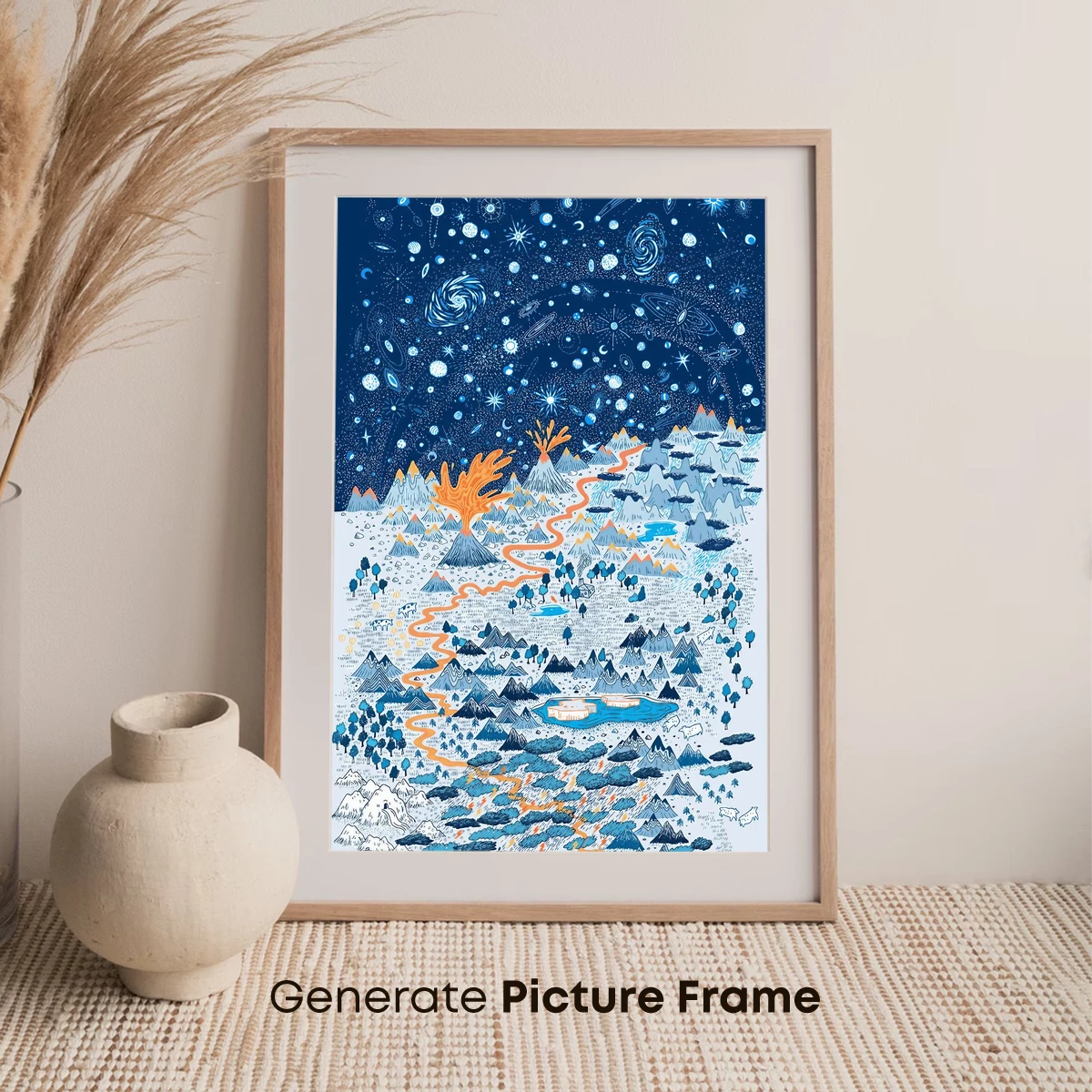 Cosmic Volcano: A Celestial Landscape Odyssey - Image 7