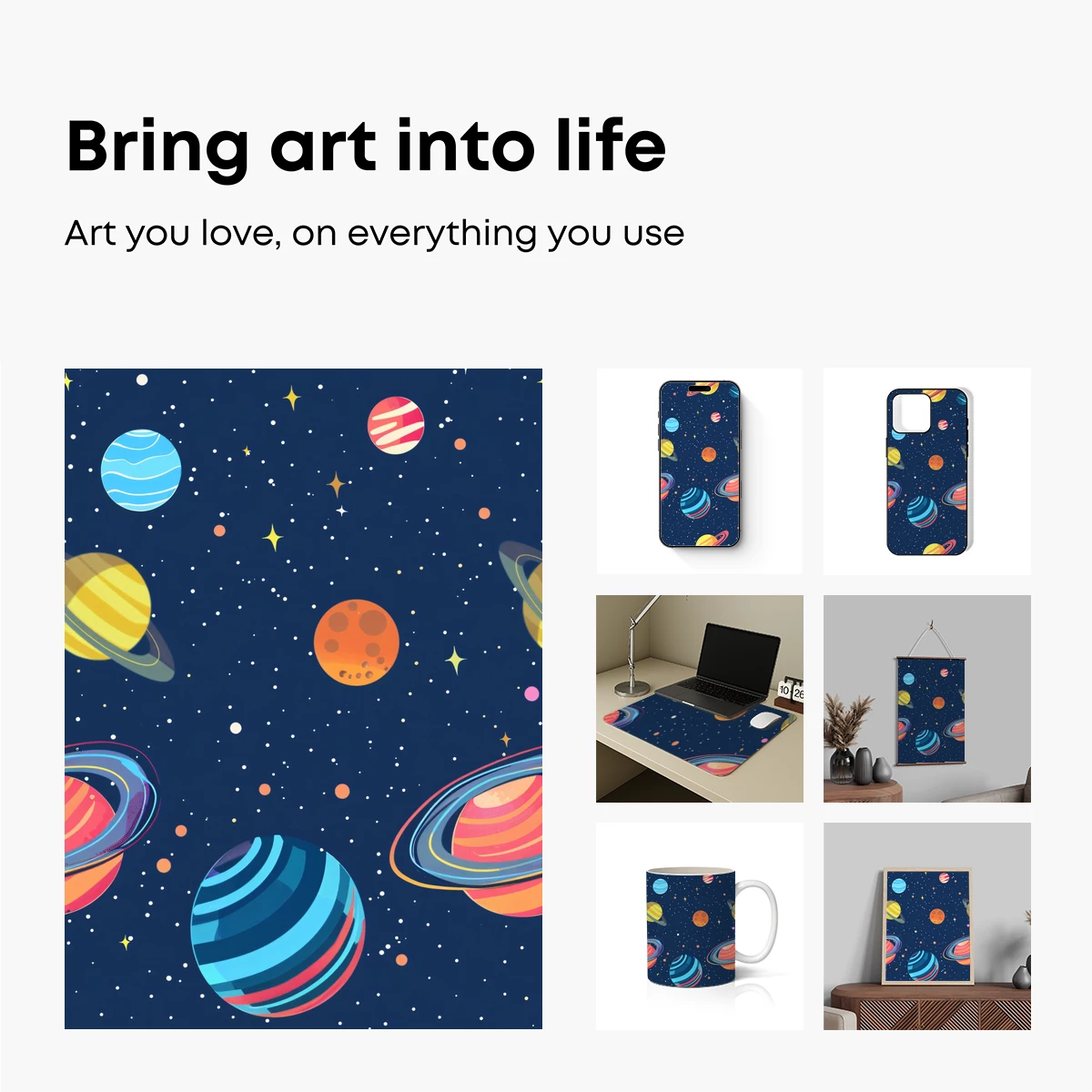 Cosmic Carnival: Playful Planets in Space - Image 2