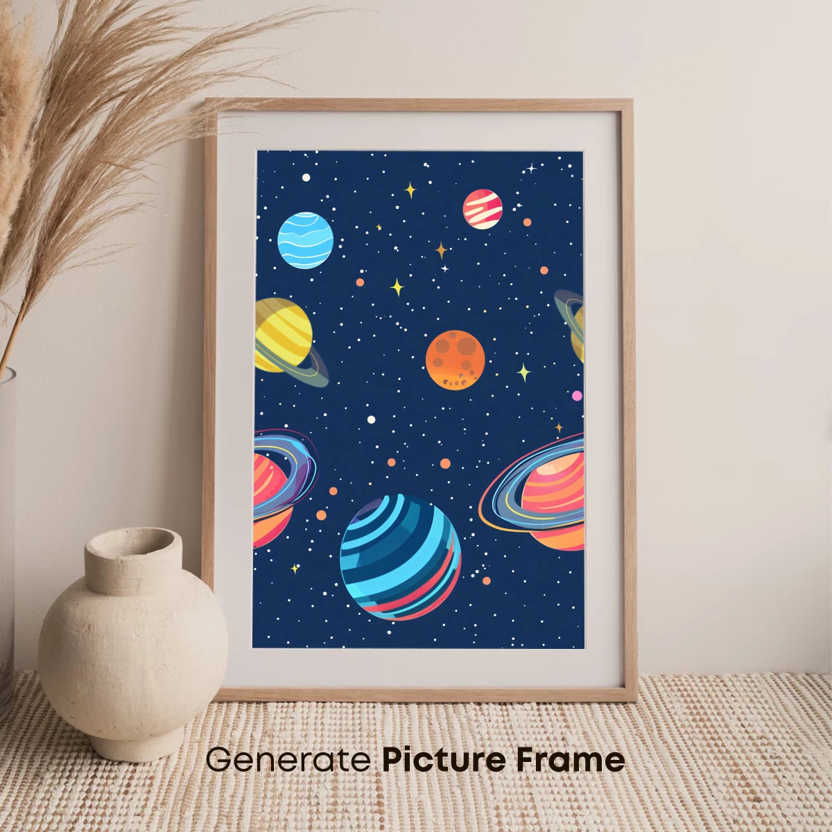 Cosmic Carnival: Playful Planets in Space - Image 7