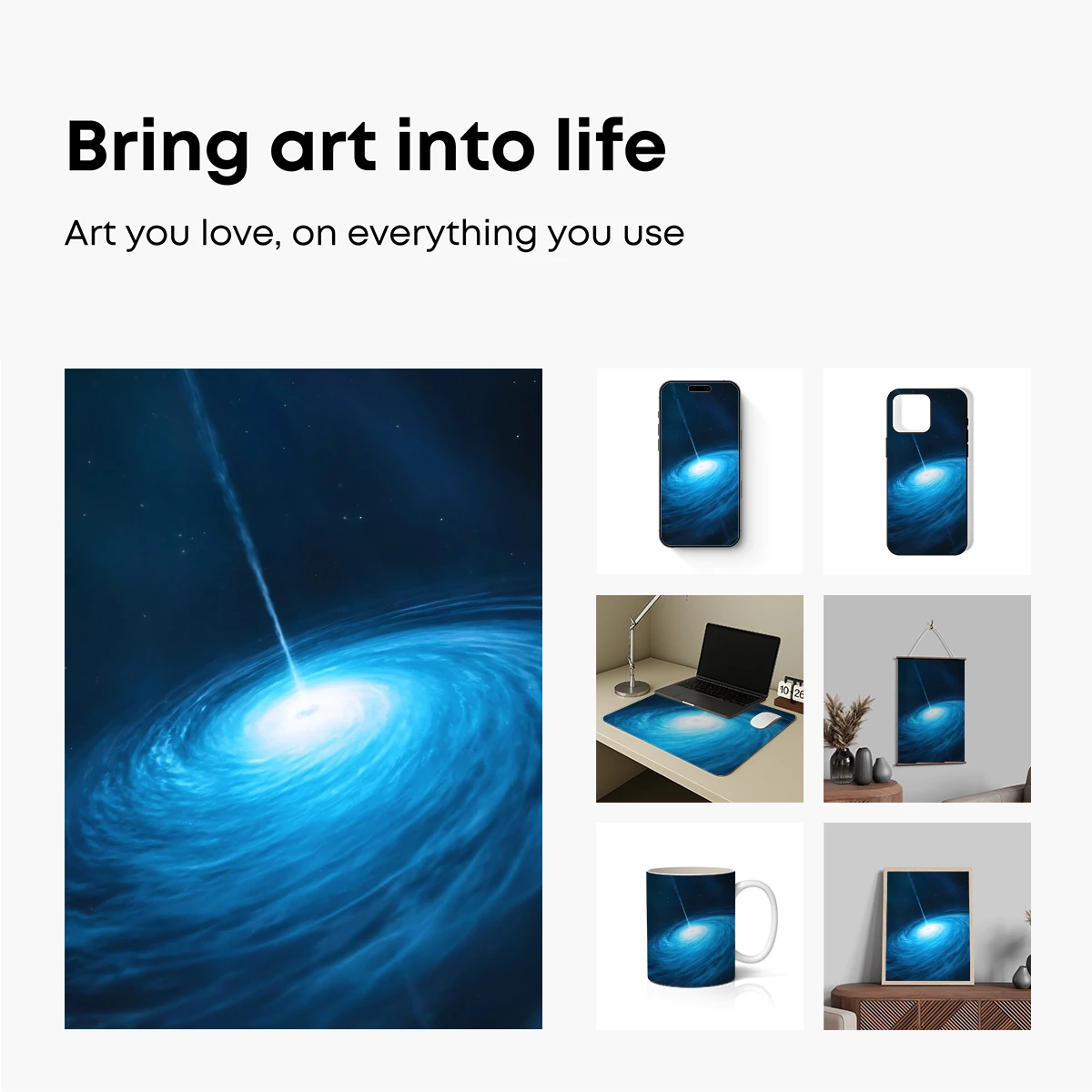 Cosmic Vortex: Blue Spiral Galaxy - Image 2