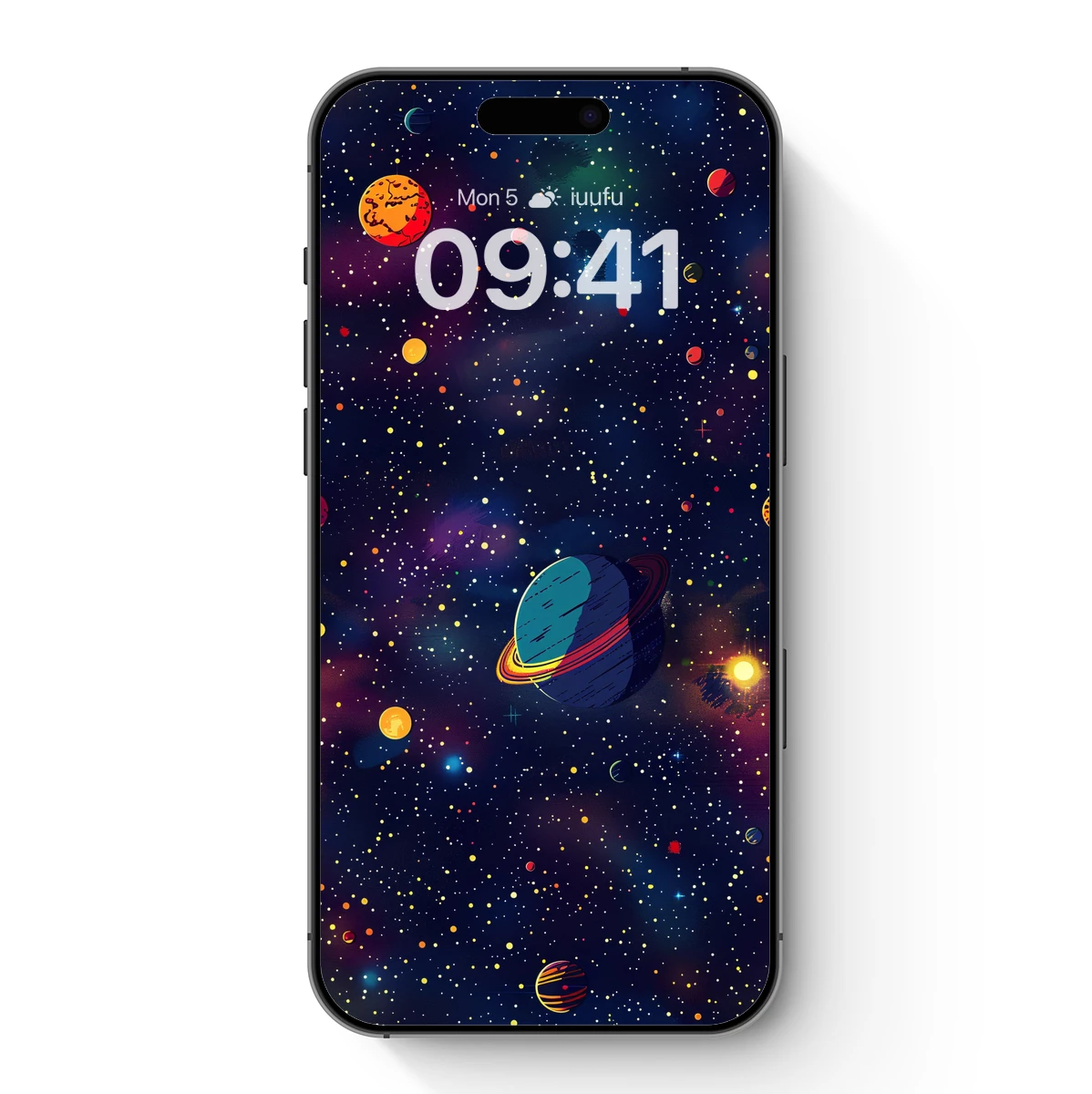 Cosmic Symphony: Vibrant Planets in Starlit Space