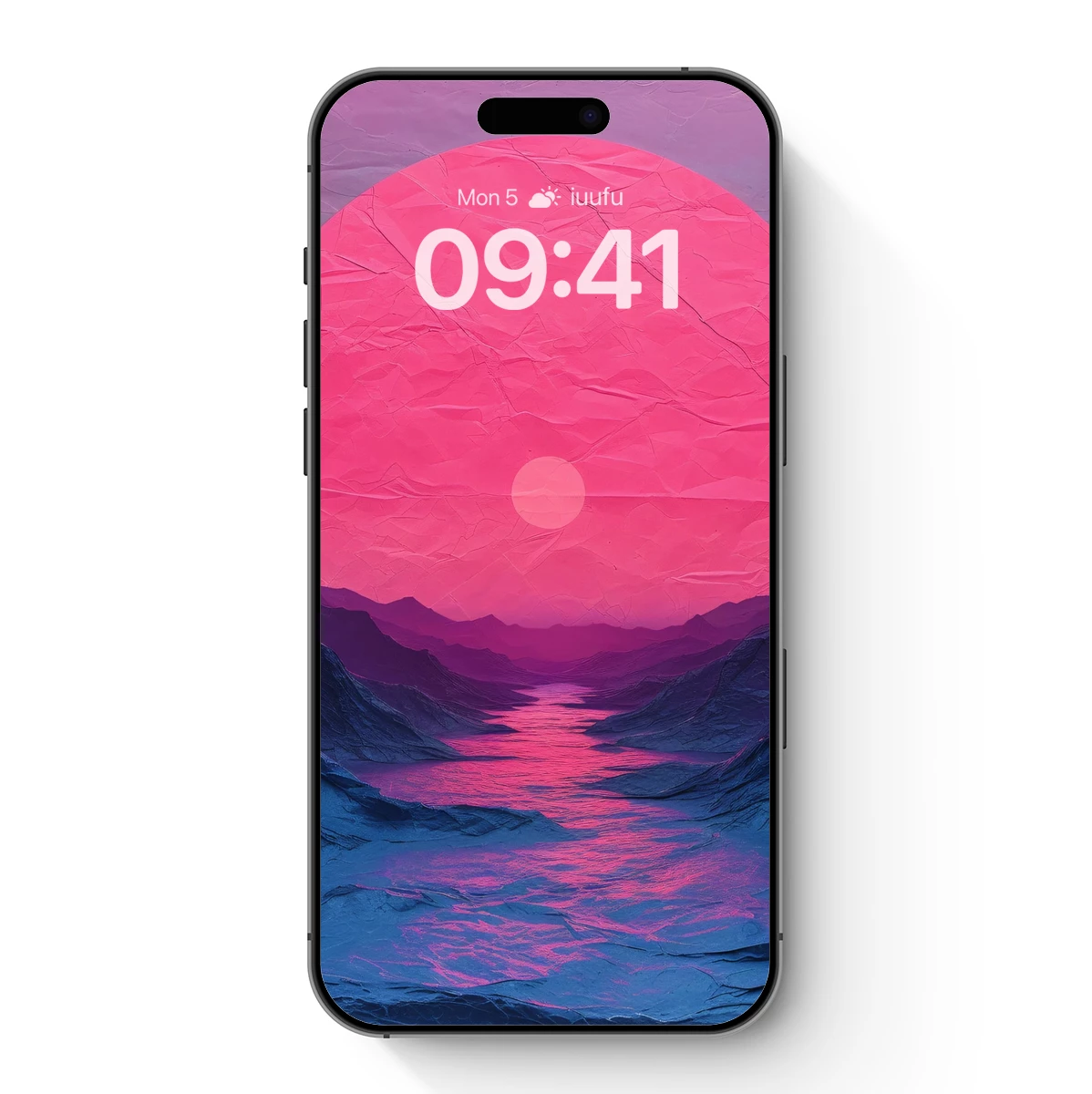 Crimson Sunset Over Futuristic Peaks