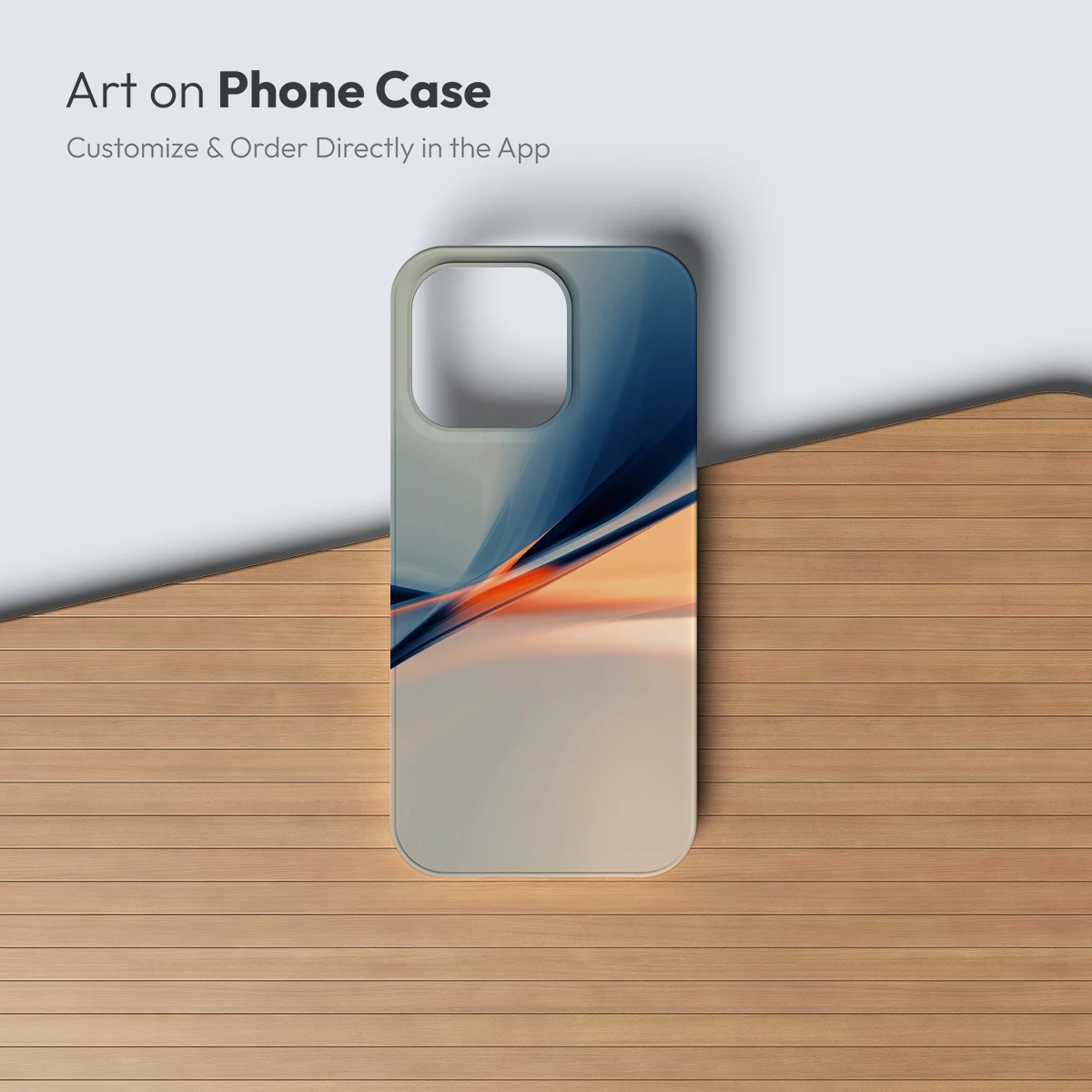 Abstract Fusion: Orange and Blue Elegance - Image 3