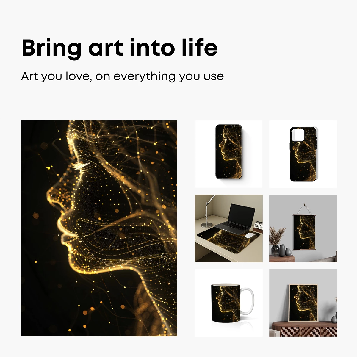 Golden Silhouette: Ethereal Light Trails - Image 2