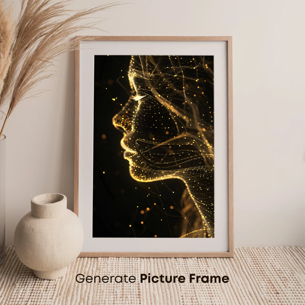 Golden Silhouette: Ethereal Light Trails - Image 7