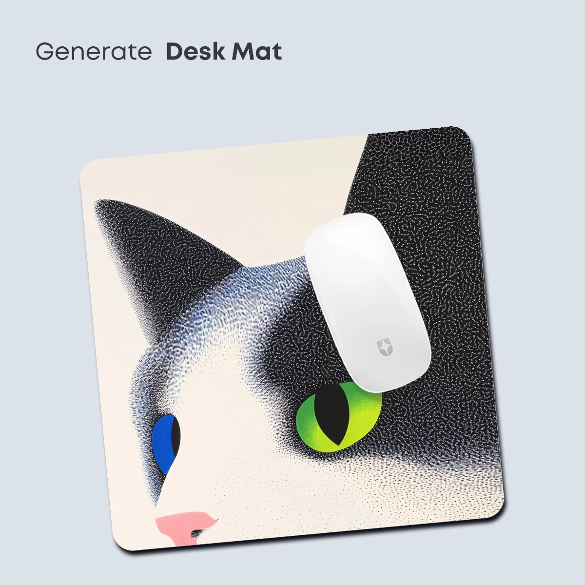 Duo-Chromatic Feline: Pointillist Contrast in Cat Eyes - Image 4