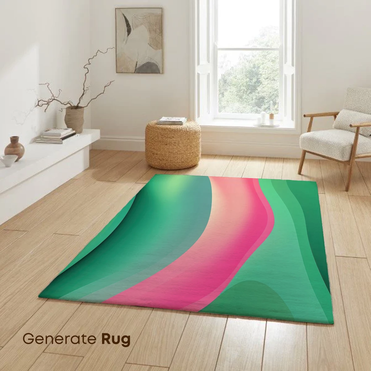 Fluid Fusion: Pink and Green Abstract Waves - Image 6