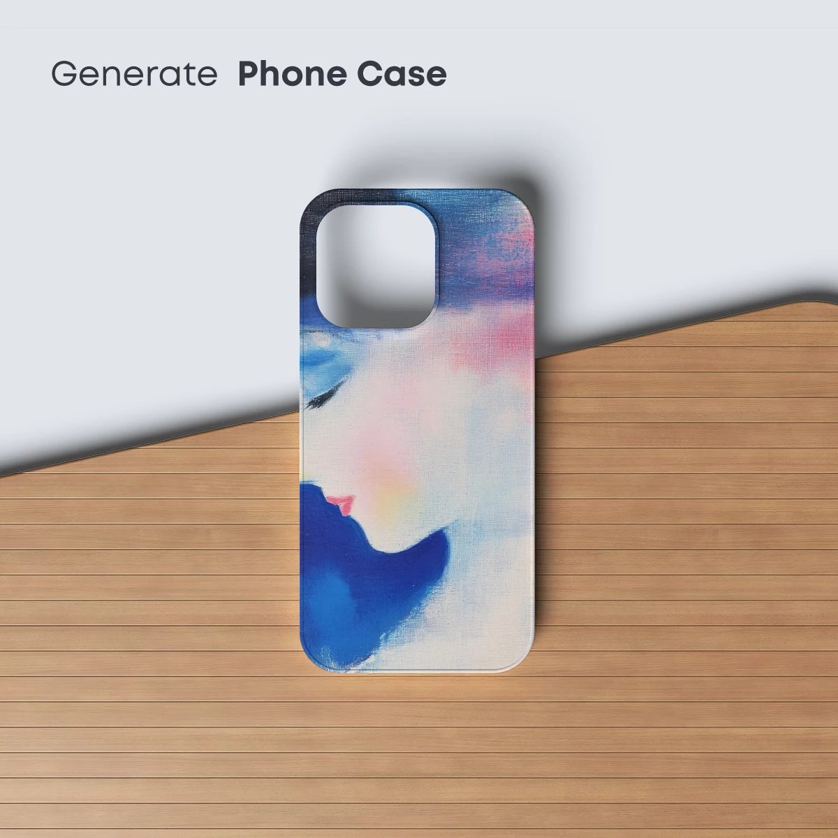 Abstract Profile in Blue: A Dreamlike Portrait - Image 3